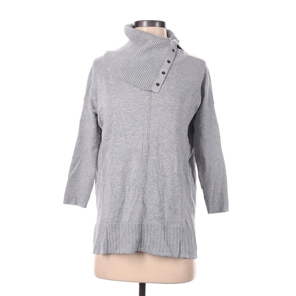 Lilla P Women's Light Grey Turtleneck Sweater XS